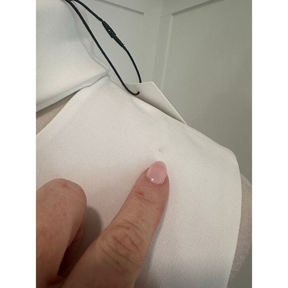 NWT Theory U5T Classic White Admiral Crepe Dress Size 6 - Picture 7 of 8